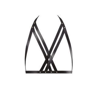 Портупея Bijoux Indiscrets MAZE - Halter Bra Harness Black SO2683 фото