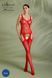 Бодистокинг Passion ECO BS008 red, с доступом, флористический декор, имитация подвязок SO7083 фото 3