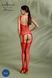 Бодистокинг Passion ECO BS008 red, с доступом, флористический декор, имитация подвязок SO7083 фото 4