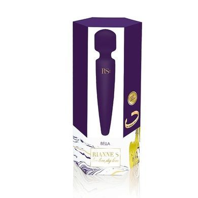 Вібромасажер Rianne S: Bella Mini Wand Purple, 10 режимів роботи, медичний силікон, подарункове пако SO3869 фото