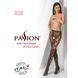 Эротические колготки-бодистокинг Passion S008 black, ажурные колготки с вырезом и лампасами-сеткой PSS008B фото 7
