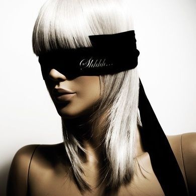 Пов&rsquo;язка-стрічка з сатину 2в1 Bijoux Indiscrets: Shhh (пов&rsquo;язка на очі і стрічка для зв&rsquo;язування) SO2319 фото