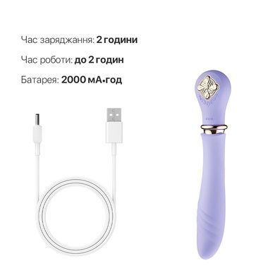 Пульсатор із підігрівом Zalo Sweet Magic - Desire Fantasy Violet, турбо режим SO6679 фото
