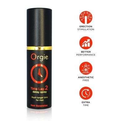 Спрей-пролонгатор Orgie Time Lag 2 Delay Spray, 10 мл, без анестетиков, с экстрактом дамианы SX1568 фото