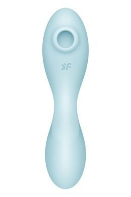 Вакуумний смарт-стимулятор із вібрацією Satisfyer Curvy Trinity 5 (Blue), керування зі смартфона SO6726 фото