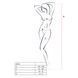 Бодистокинг Passion BS016 white, комбинезон, имитация топа и чулок PBS016W фото 4