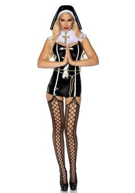 Leg Avenue Vinyl Sinful Sister S Black SO7991 фото