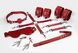 Набір Feral Feelings BDSM Kit 7 Red, наручники, поножі, конектор, маска, паддл, кляп, затискачі SO8277 фото 1