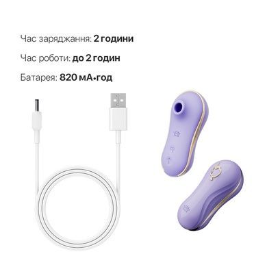 Набор 2в1 Zalo &mdash; UNICORN Violet, виброяйцо + вакуумный стимулятор SO6685 фото
