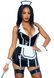 Leg Avenue Vinyl Naughty Maid M Black/Whirte SO7993 фото 1