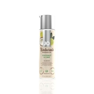 Масажна олія System JO &ndash; Naturals Massage Oil &ndash; Coconut & Lime з натуральними ефірними оліями (120 мл) SO6164 фото