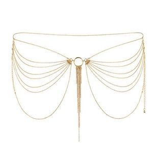 Ланцюжок на трусики або ліф Bijoux Indiscrets MAGNIFIQUE Waist Chain - Gold, прикраса на тіло SO2660 фото