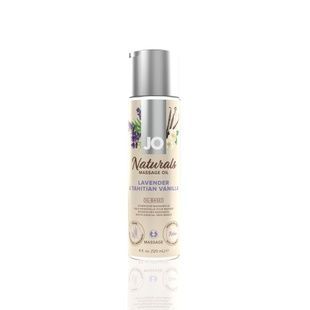 Масажна олія System JO - Naturals Massage Oil - Lavender & Vanilla з натуральними ефірними оліями SO6165 фото