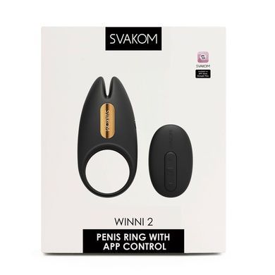 Ерекційне віброкільце Svakom Winni 2, керування зі смартфона, пульт ДК SO6372 фото