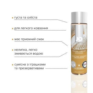 Змазка на водній основі System JO H2O &mdash; Vanilla Cream (120 мл) без цукру, рослинний гліцерин SO1778 фото