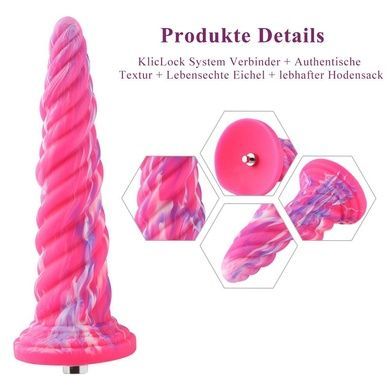 Фантазійний фалоімітатор 10.12&Prime; для секс-машин Hismith Silicone Dildo rose Monster Series, система K SO6215 фото