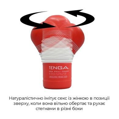 Мастурбатор Tenga Rolling Head Cup з інтенсивною стимуляцією головки NEW SO4547 фото