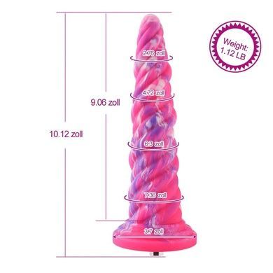 Фантазійний фалоімітатор 10.12&Prime; для секс-машин Hismith Silicone Dildo rose Monster Series, система K SO6215 фото