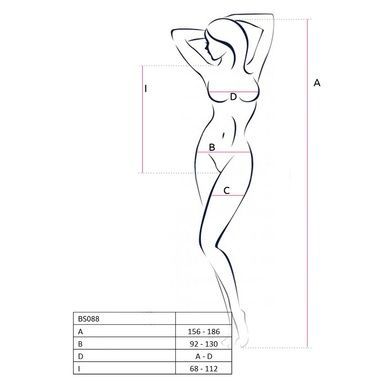 Бодистокинг с декольте Passion BS088 white, имитация корсетной шнуровки SO6384 фото