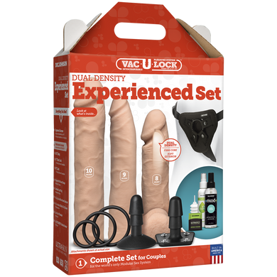 Набір для страпона Doc Johnson Vac-U-Lock Dual Density Experienced Set, діаметр 2&times;7см, 7,7см SO1990 фото