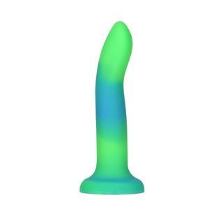 Светящийся в темноте фаллоимитатор ADDICTION Rave 8&Prime; Glow in the Dark Dildo Blue Green, 20,3 см SO6849 фото
