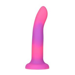 Светящийся в темноте фаллоимитатор ADDICTION Rave 8&Prime; Glow in the Dark Dildo Pink Purple, 20,3 см SO6850 фото