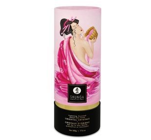 Пенящаяся соль для ванны Shunga Dead Sea salt Oriental Crystals &mdash; Rose Petal (500 г), соль Мертвого SO6893 фото