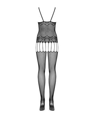 Бодістокінг Obsessive Bodystocking F235 S/M/L, тонкі підв&rsquo;язки, ніжний декор, сіточка SO7231 фото