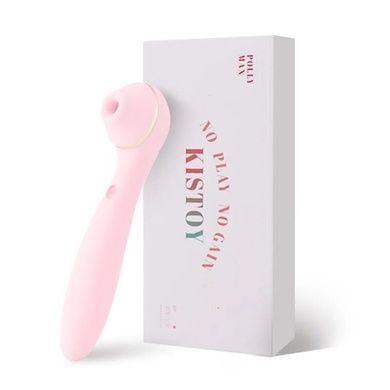 Вакуумний стимулятор з вібратором KISSTOY Polly Max Pink SO9558 фото
