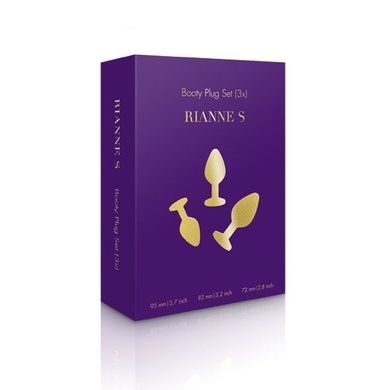 Набор анальных пробок с кристаллом Rianne S: Booty Plug Set Purple, диаметр 2,7см, 3,5см, 4,1см SO3908 фото