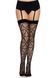 Leg Avenue Heart net thigh highs OS Black SO7909 фото 4