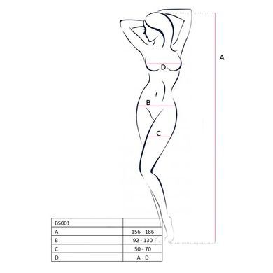 Бодистокинг Passion BS001 white, комбинезон, крупная сетка PBS001W фото