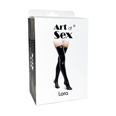 Сексуальні вінілові панчохи Art of Sex - Lora, розмір L, колір червоний SO7339 фото