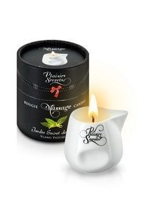Масажна свічка Plaisirs Secrets Ylang Patchoul (80 мл) Подарунковаупаковка, керамічний посуд SO1857 фото