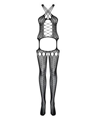 Бодистокинг Obsessive Bodystocking G313 S/M/L, шнуровка, геометрический декор SO7237 фото