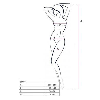 Бодистокинг Passion BS003 white, комбинезон, мелкая сеточка PBS003W фото