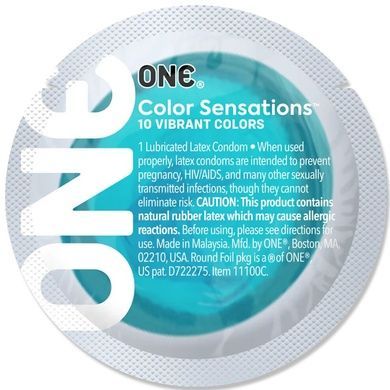 Презерватив ONE Color Sensations - Catch the perfect ONE (Aqua) 1 шт SX0763 фото