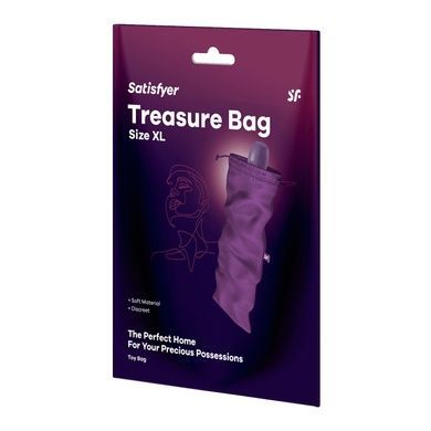 Мішечок для секс-іграшок Satisfyer Treasure Bag XL, фіолетовий, на шнурку SX0553 фото