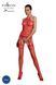 Бодистокинг Passion ECO BS006 red, с доступом, халтер, имитация подвязок SO7077 фото 1