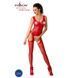 Бодистокинг Passion BS046 red, комбинезон с имитацией чулок PBS046R фото 2