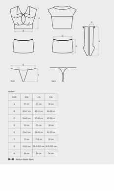 Obsessive Student 4 pcs costume S/M SO7731 фото