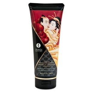 Съедобный массажный крем Shunga Kissable Massage Cream &ndash; Sparkling Strawberry Wine (200 мл) SO2506 фото