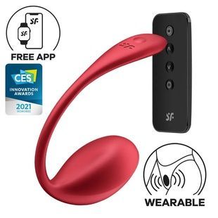 Смарт-віброяйце Satisfyer Shiny Petal Connect App, керування зі смартфона, пульт ДК SX1220 фото