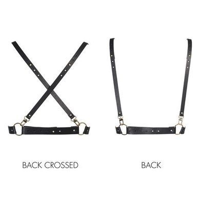 Портупея Bijoux Indiscrets MAZE - X Harness Black, экокожа SO2676 фото