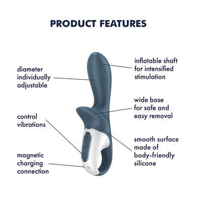 Анальный вибратор Satisfyer Air Pump Booty 2, надувается SO8410 фото