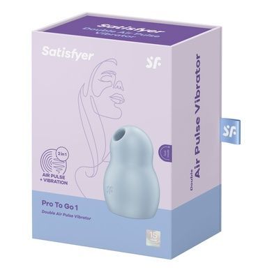 Вакуумный стимулятор с вибрацией Satisfyer Pro To Go 1 Blue SO7798 фото