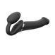 Безремневой страпон с вибрацией Strap-On-Me Vibrating Black L, диаметр 3,7см, пульт ДУ, регулируемый SO3829 фото 1