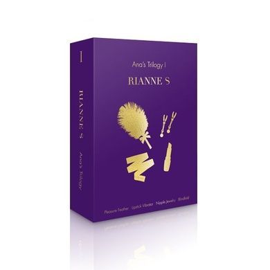 Романтичний Подарунковий набір RIANNE S Ana's Trilogy Set I: помада-вібратор, пір'їнка, затискачі дл SO3855 фото