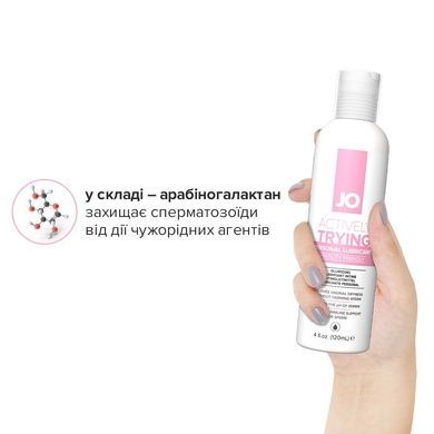 Лубрикант, що сприяє заплідненню System JO Actively Trying (120 мл), містить арабіногалактан SO2449 фото