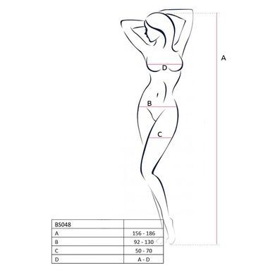Бодистокинг Passion BS048 black, комбинезон, имитация колгот и открытого топа PBS048B фото